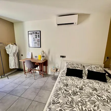 Studette De 17m2 Avec Parking Privé Gratuit Climatisation Et Petite Cuisine Pensión